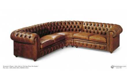 Rinconera Chester Piel Clásica en Bicolor Modelo Chesterfield | Blasco 1945